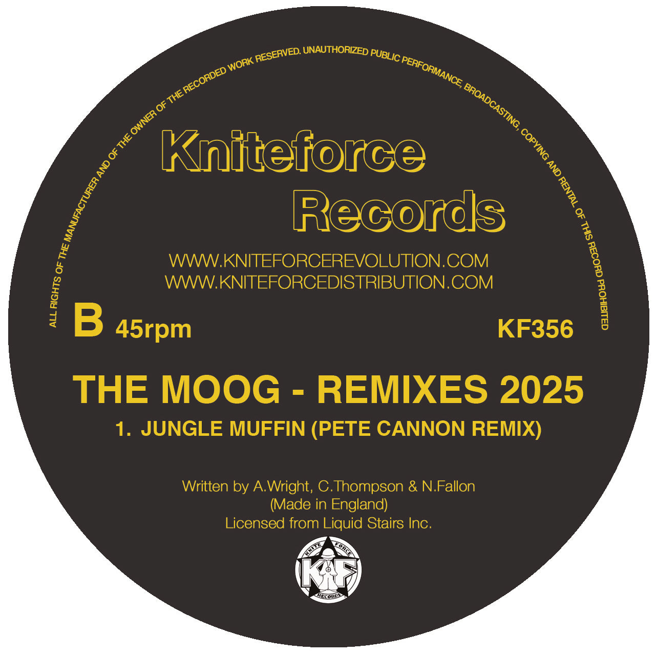 The Moog - Remixes 2025 EP (Yellow and Black Smoked Vinyl)