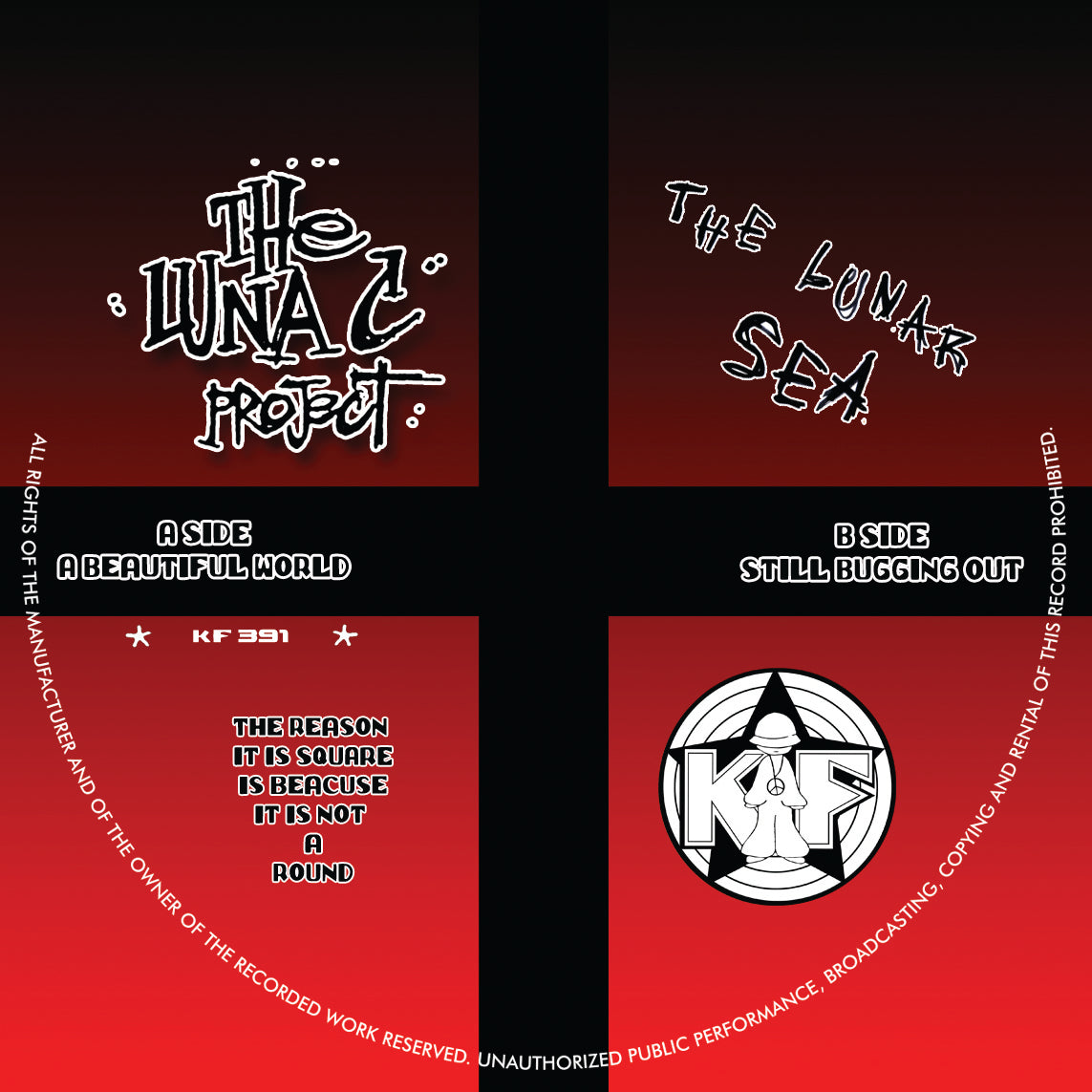 Luna-C - The Lunar Sea (Square Red & Black Vinyl 10" Vinyl)