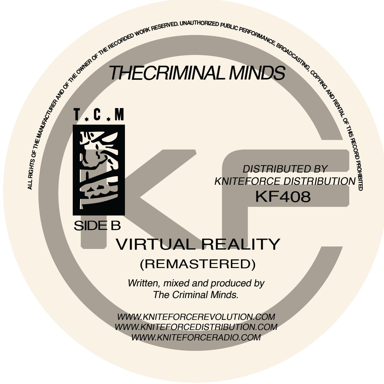 The Criminal Minds - Baptised By Dub / Virtual Reality (Remastered) (Black Vinyl)