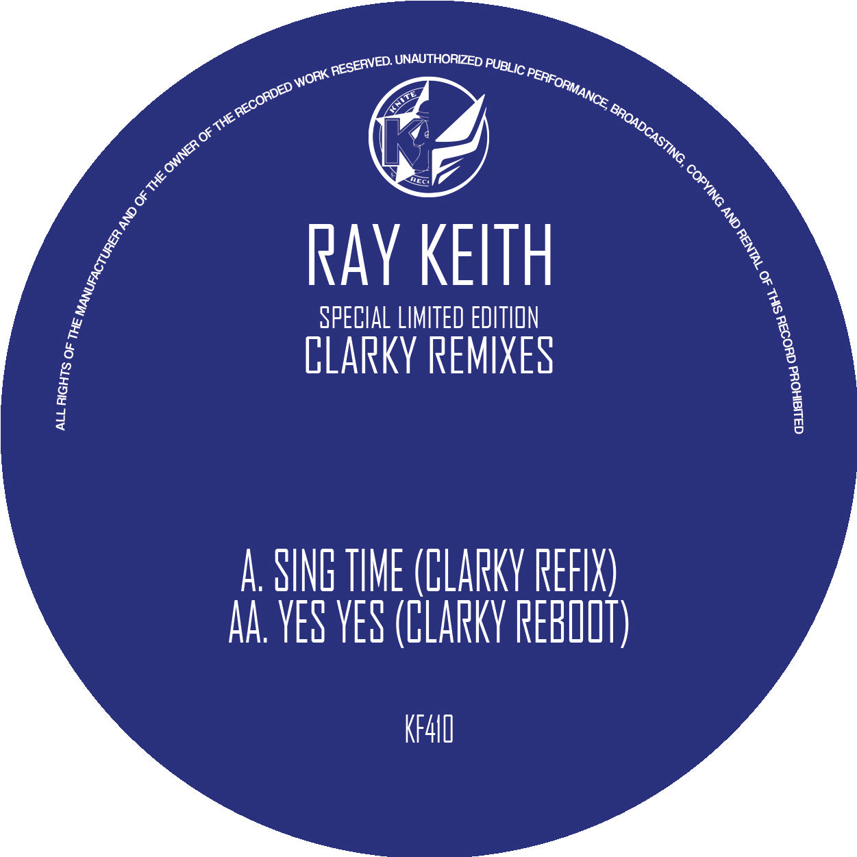 Ray Keith - Clarky Remixes (Blue and White Splatter Vinyl Version)