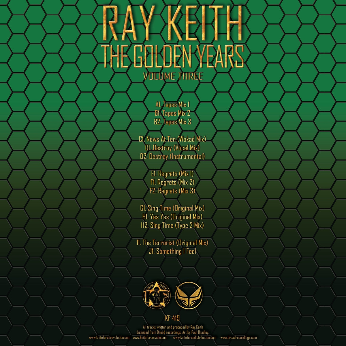 Ray Keith - The Golden Years Volume Three (Black Vinyl) (5x12" Vinyl)