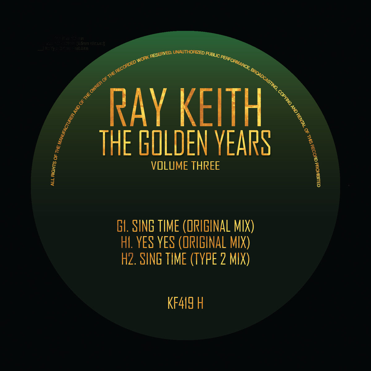 Ray Keith - The Golden Years Volume Three (Various Epic Colour Vinyl Version) (5x12" Vinyl)