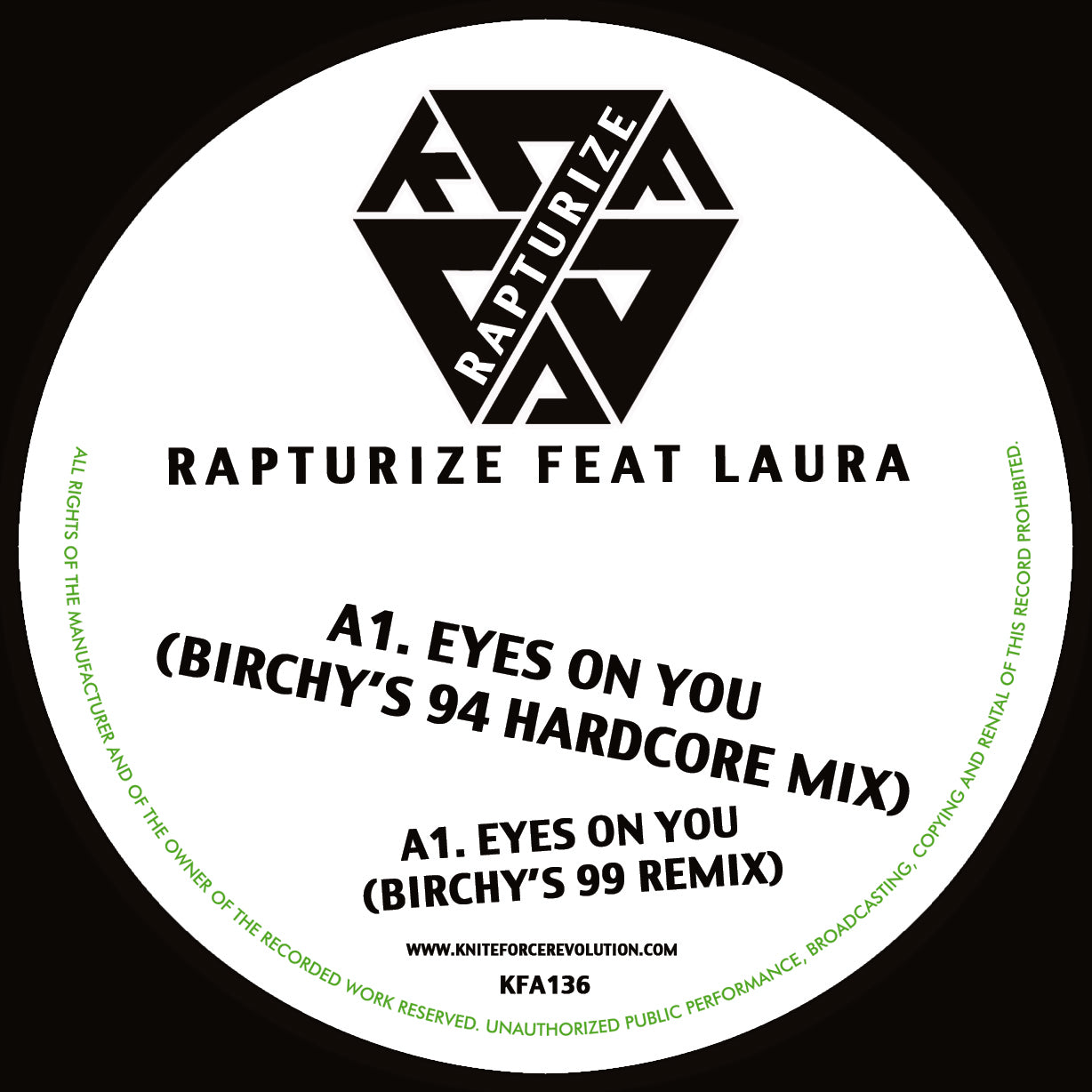 Rapturize Fetauring Laura - Eyes On You [Coloured Vinyl]