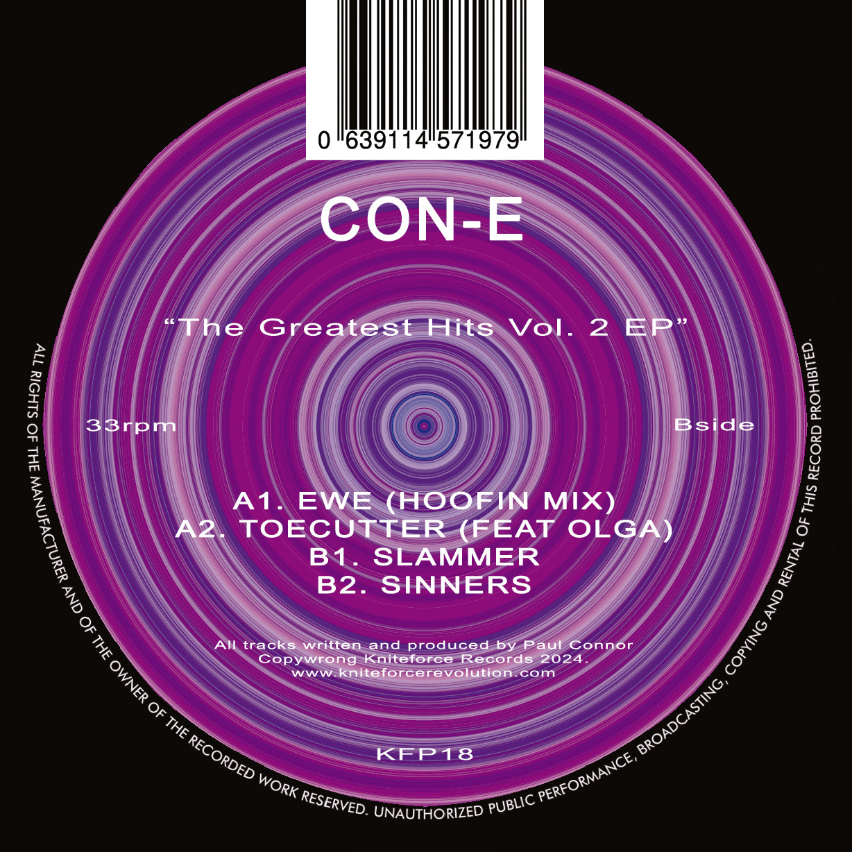 Con-E - The Greatest Hits Vol. 2 EP (Limited Edition Gray Marble Vinyl)