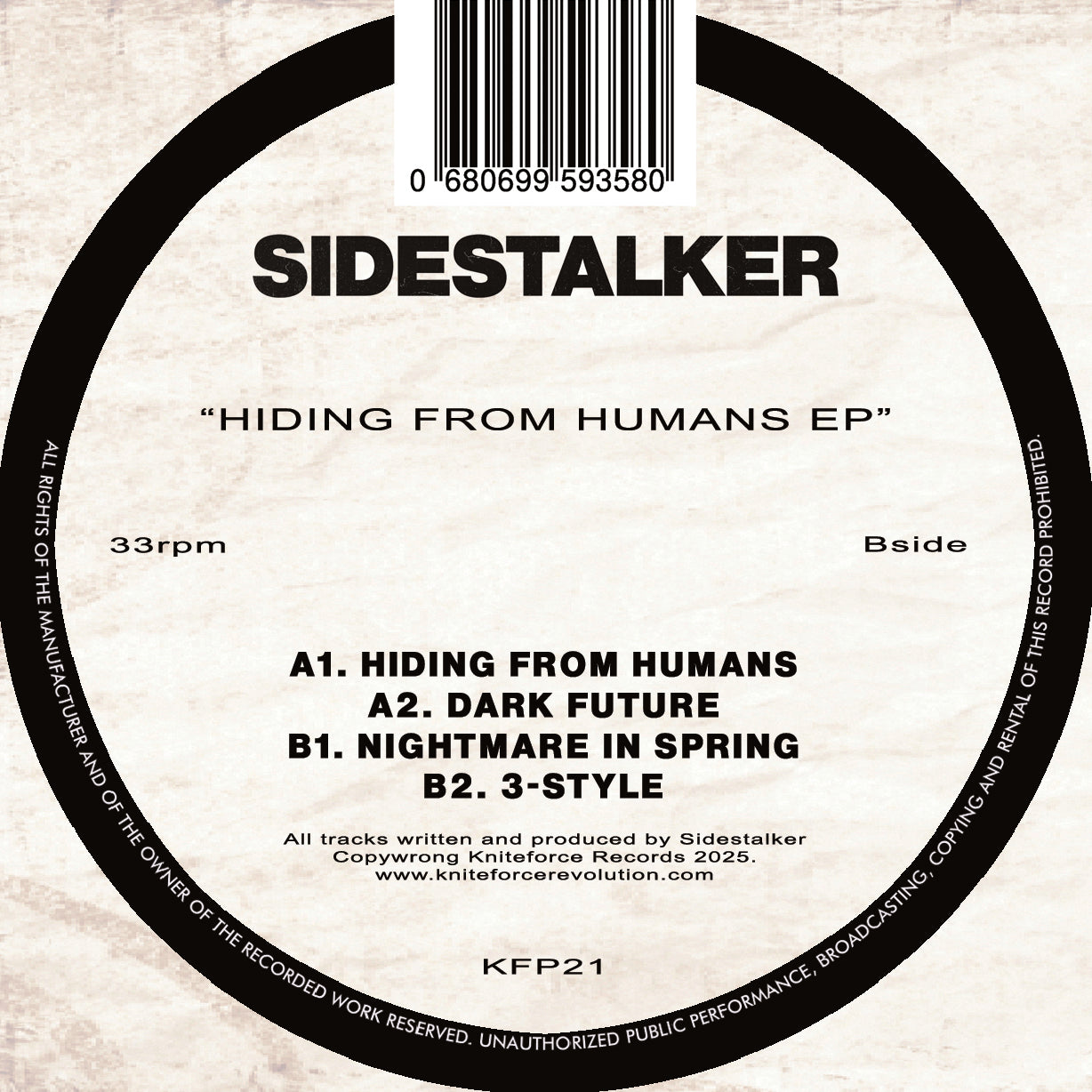 SIDESTALKER - Hiding From Humans (Limited Color Version)