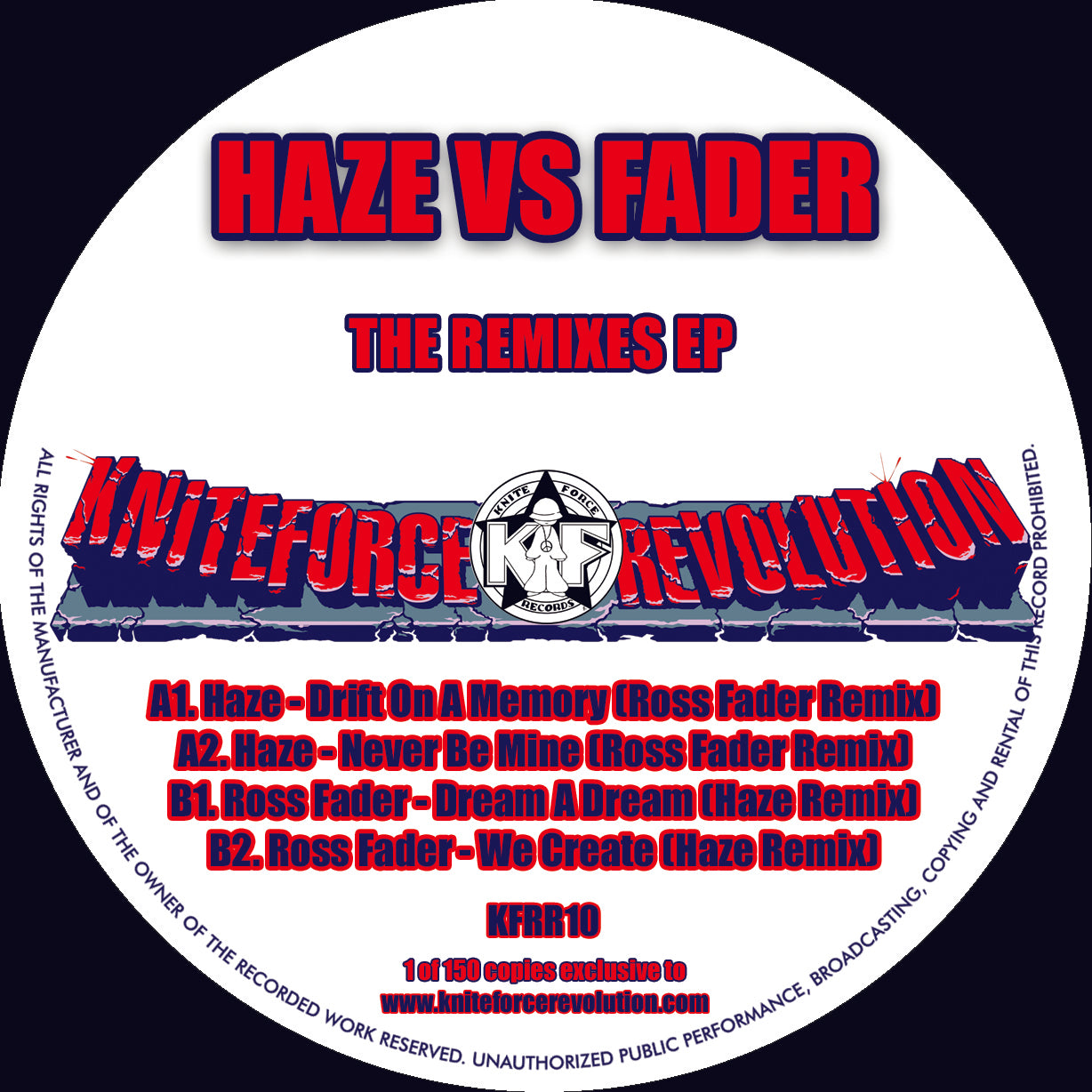 Haze V's Fader - The Remixes EP (Clear Red Vinyl Version)