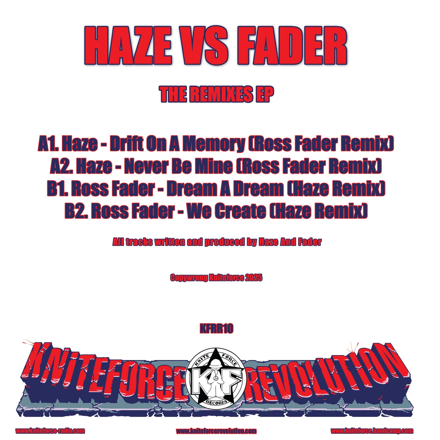 Haze V's Fader - The Remixes EP (Clear Red Vinyl Version)