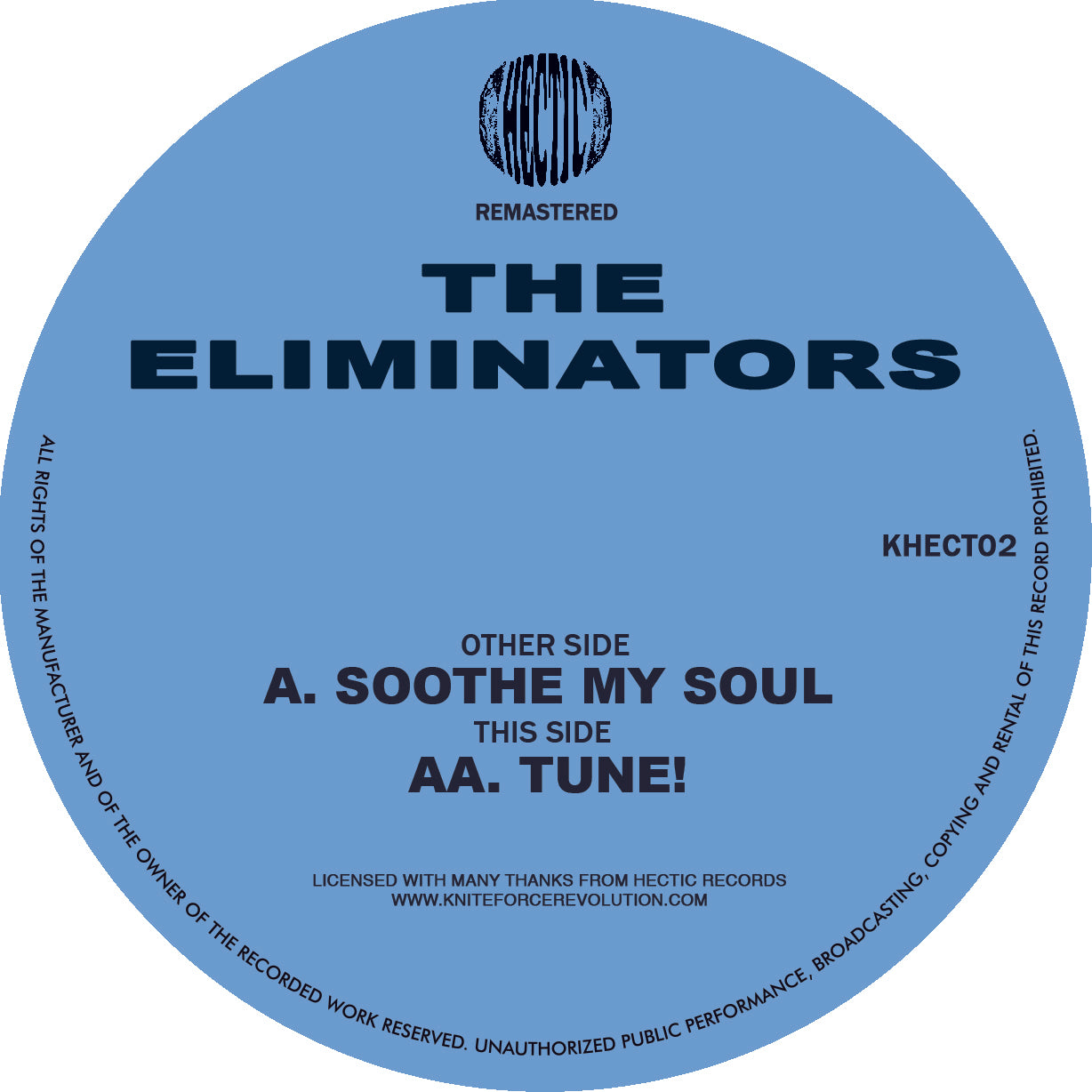 The Eliminators - Soothe My Soul EP (Transparent Blue Marbled Vinyl Version)