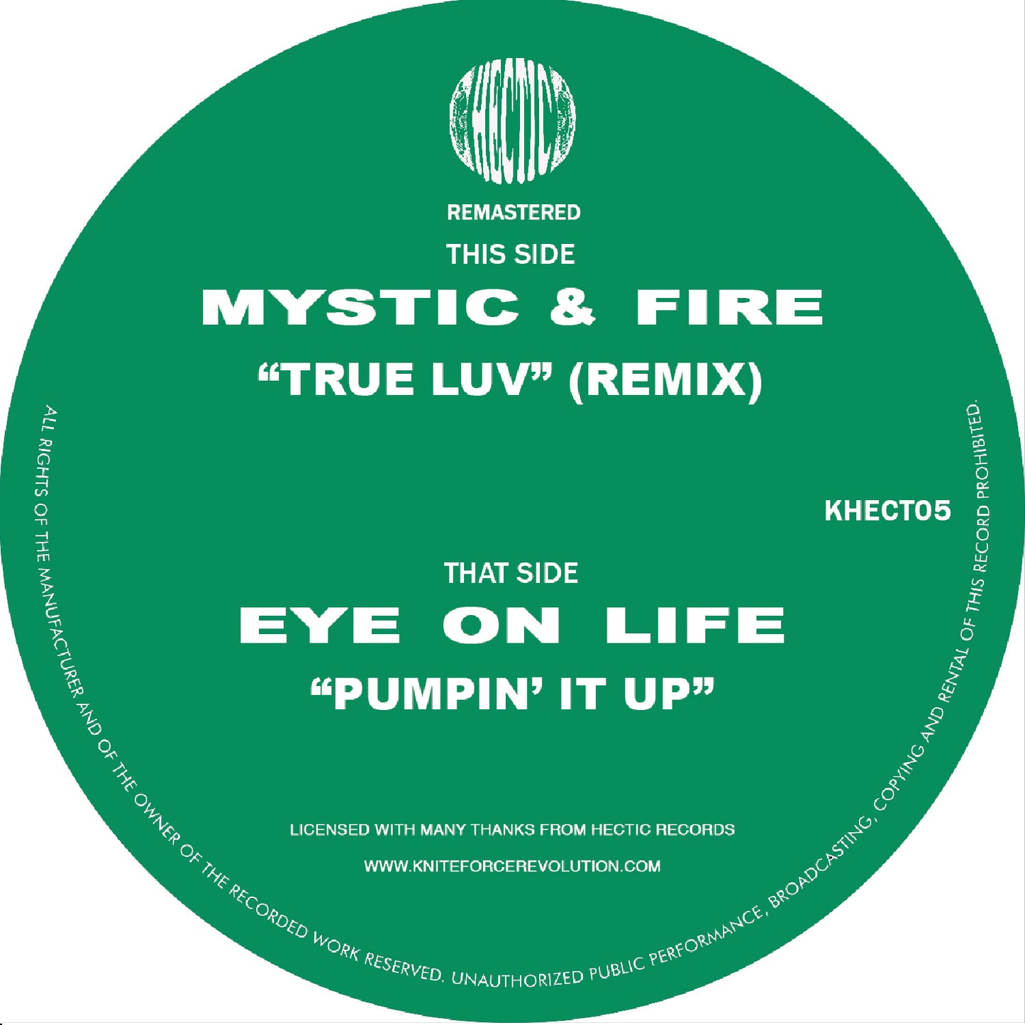 Mystic & Fire / Eye On Life - Tru Love / Pumpin It Up EP (Smoked Green Vinyl)