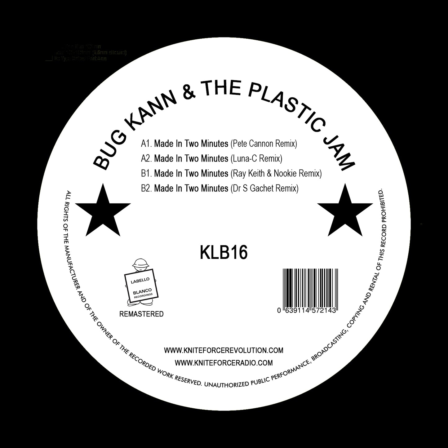 Bug Kann And The Plastic Jam - Made In Two Minutes (The Pete Cannon / Luna-C / Gachet / Ray Keith & Nookie Remixes)