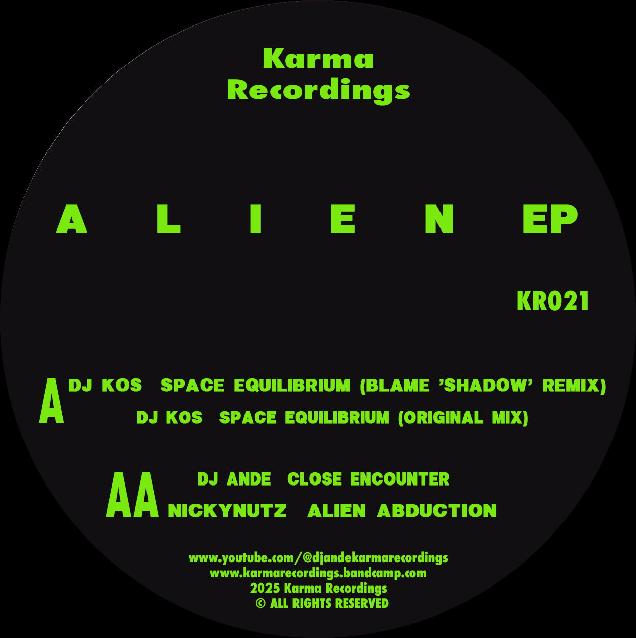 Various Artists - Alien EP (Green & Black Vinyl Version)