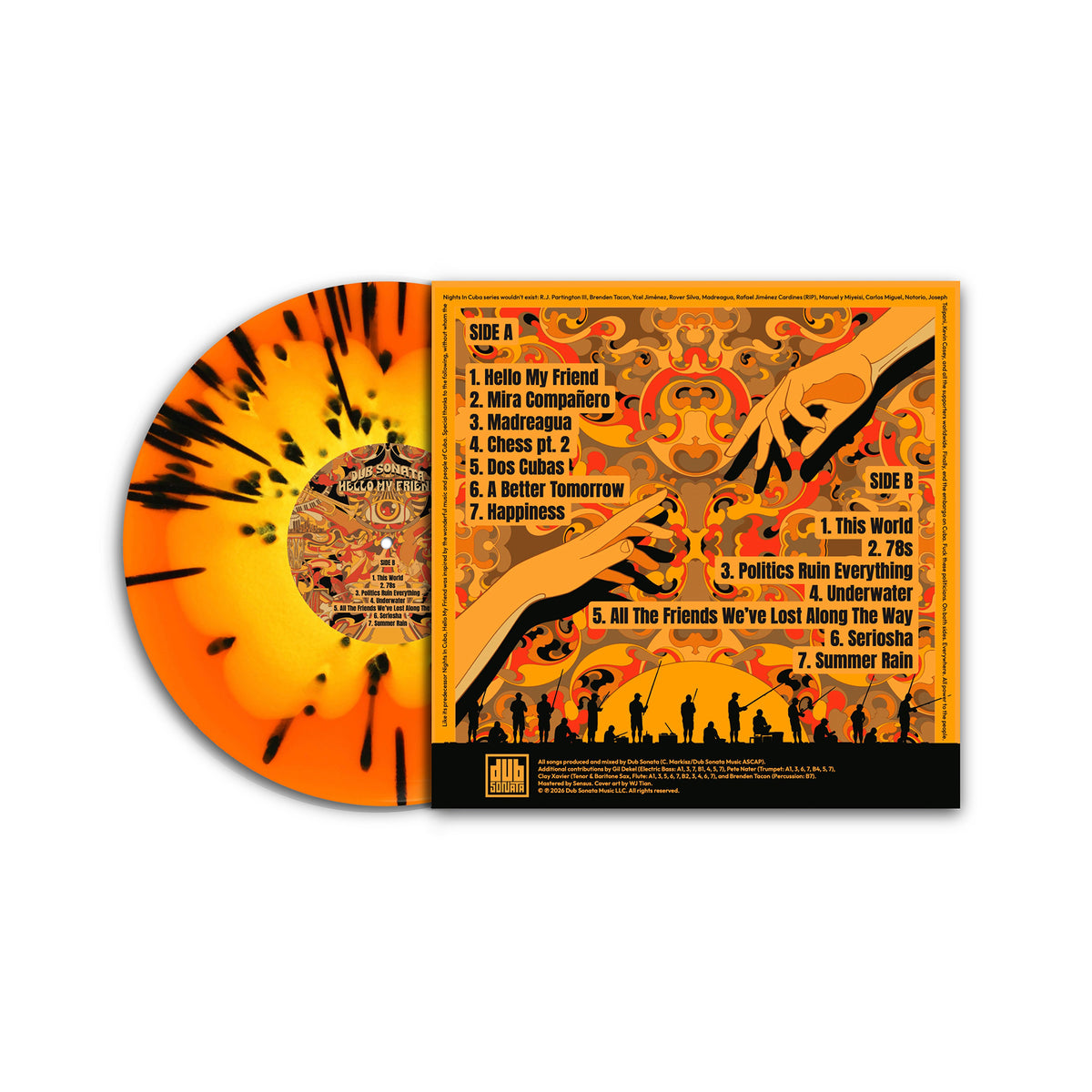 Dub Sonata - Hello My Friend [140g Orange, Yellow & Black Splatter Vinyl]