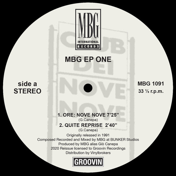 MBG - EP One [Repress]