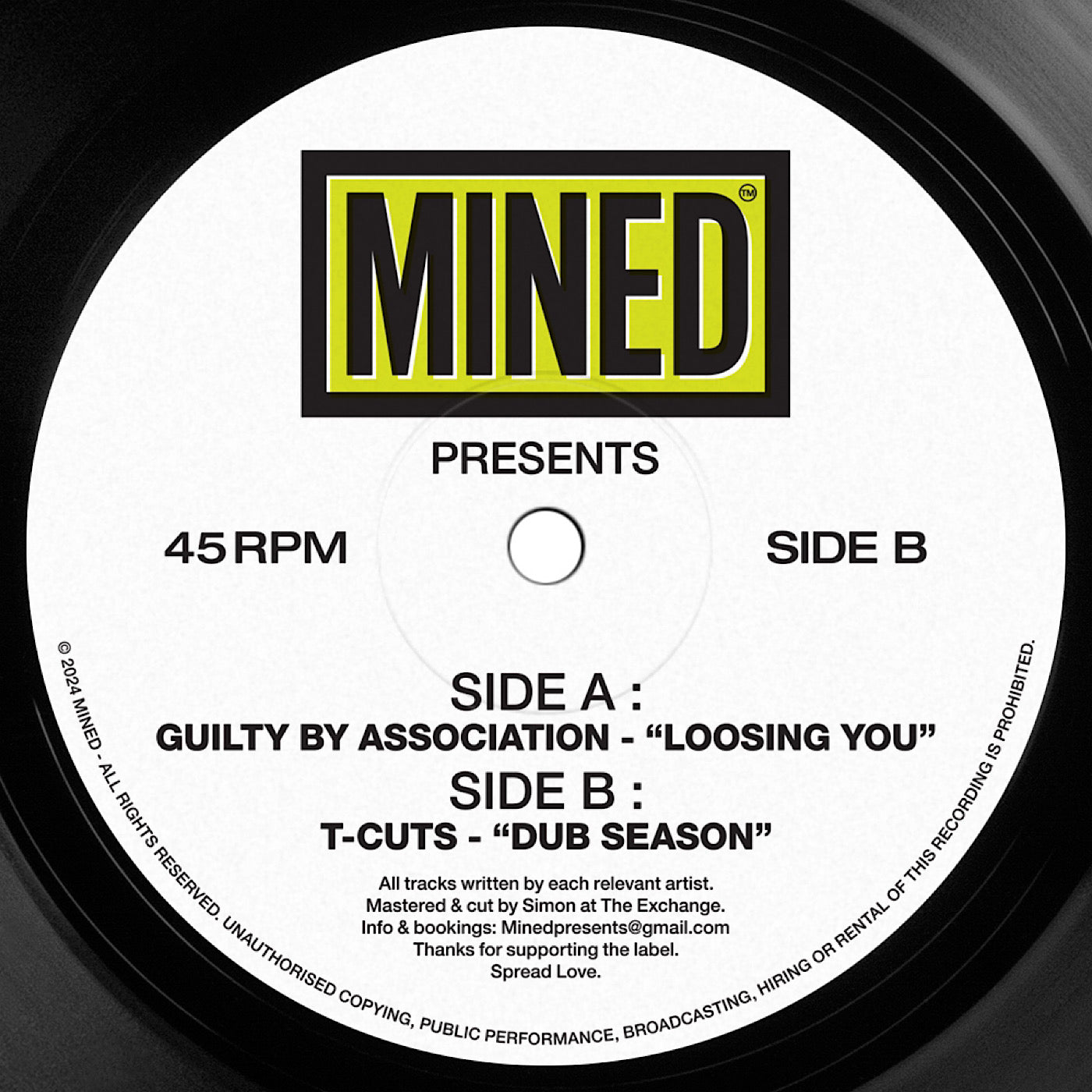 Guilty By Association / T-Cuts - Loosing You / Dub Season EP