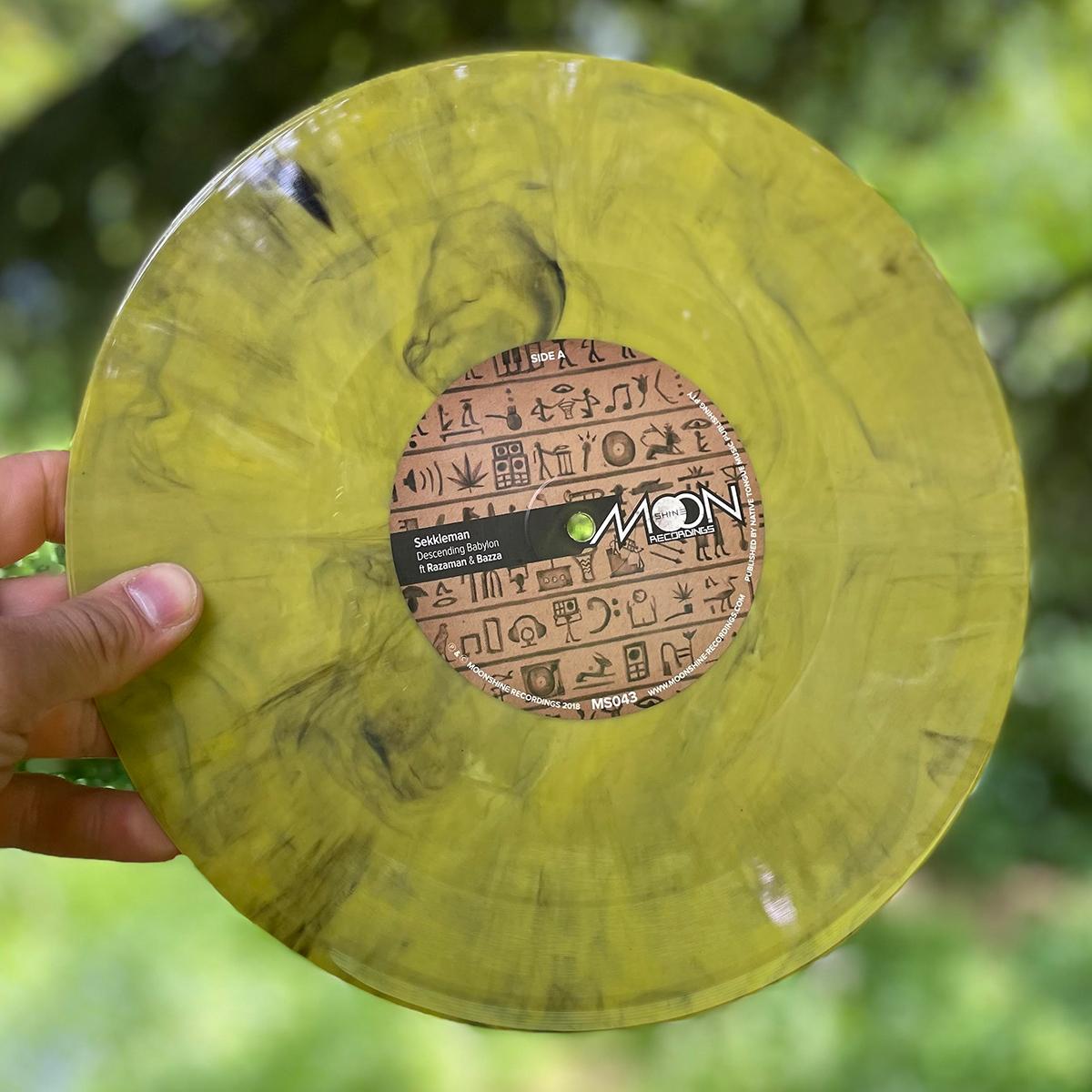 Sekkleman feat. Razaman & Bazza / Baptiste - Descending Babylon / Dancehall Graveyard [yellow marbled vinyl]