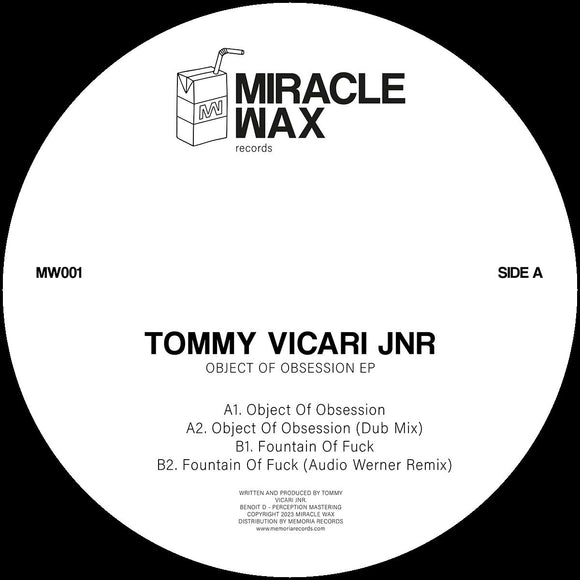 Tommy Vicari Jnr - Object Of Obsession EP [vinyl only]