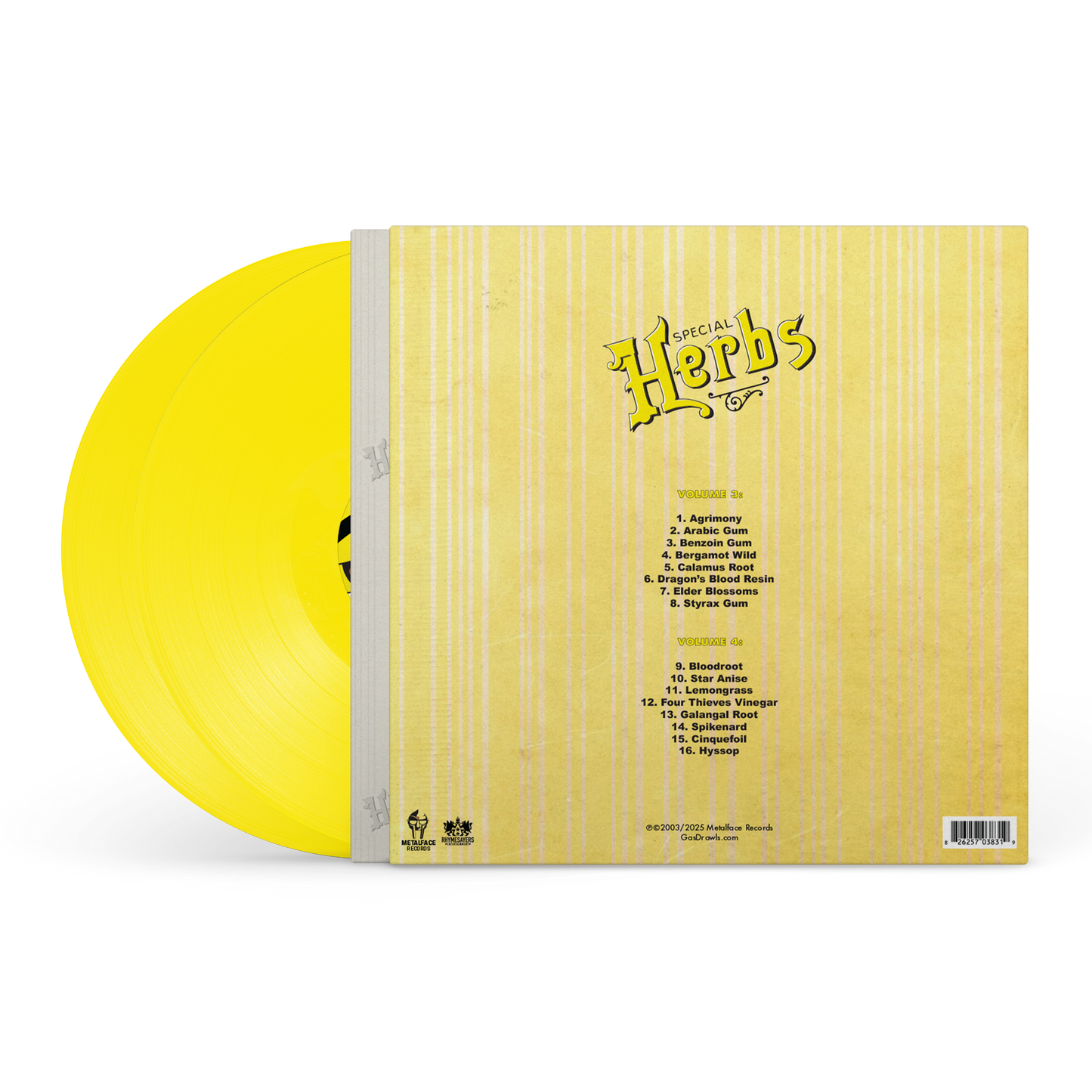 MF DOOM  Metal Fingers Presents: Special Herbs Vol. 3 & 4 [2LP Lemon Yellow]