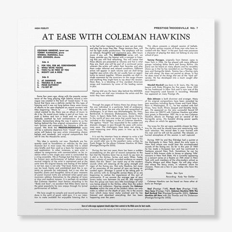 Coleman Hawkins - At Ease With Coleman Hawkins