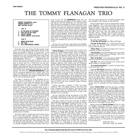 Tommy Flanagan Trio - Moodsville, Volume 9