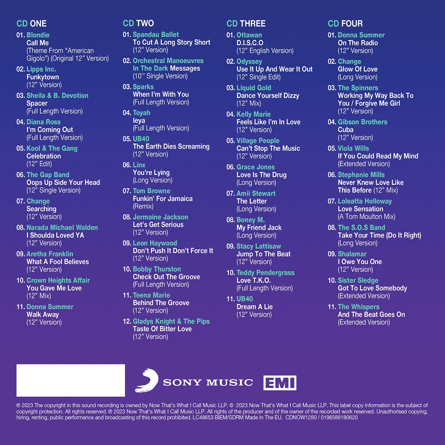 Various Artists - NOW 12" 80s: 1980 [4CD + DD]