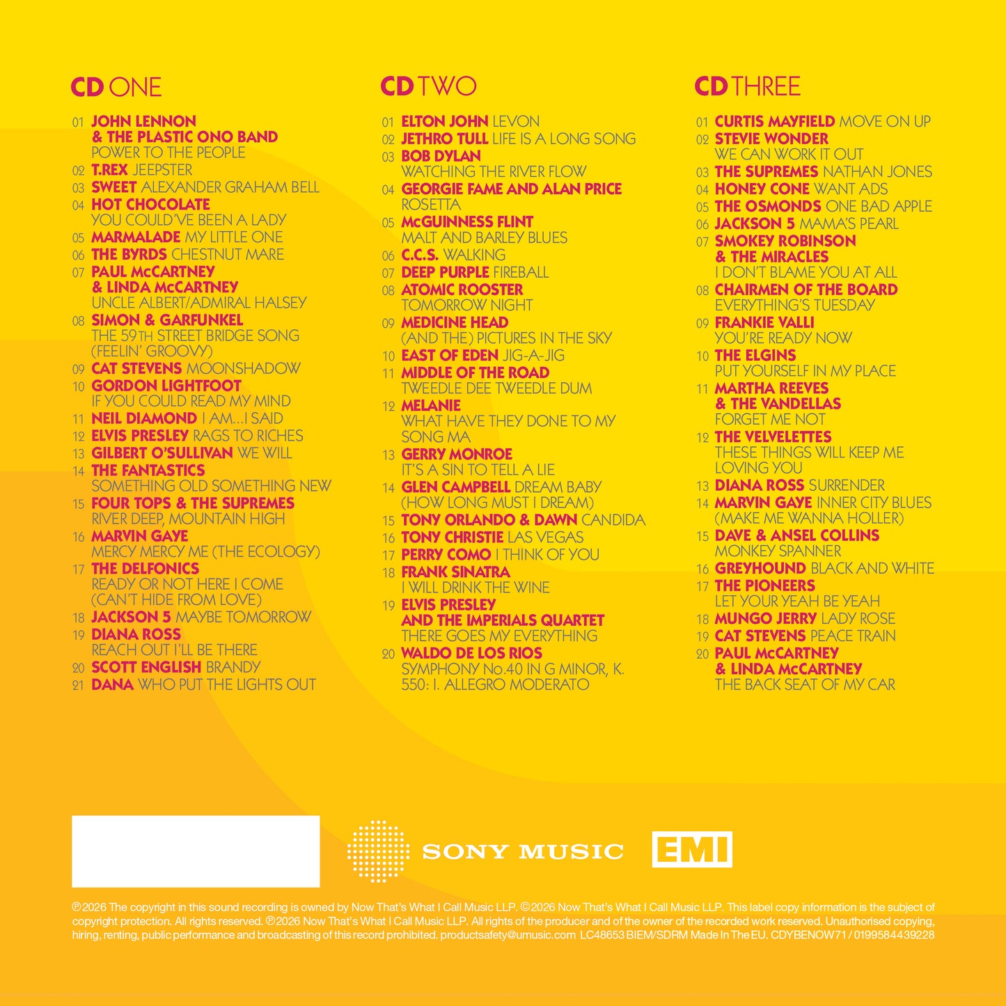 Various Artists - NOW – Yearbook Extra 1971 [3CD]