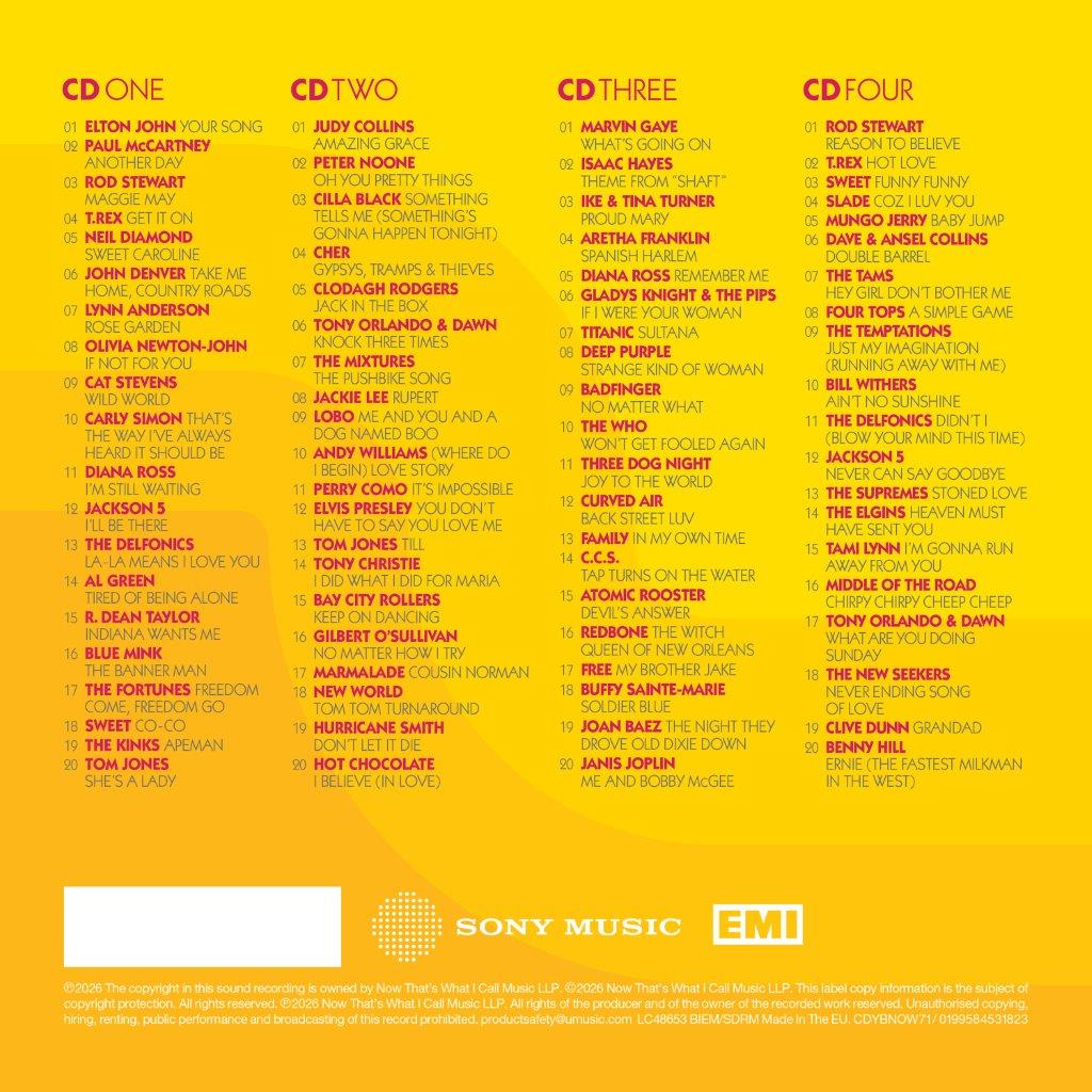 Various Artists - NOW - Yearbook 1971 [4CD]