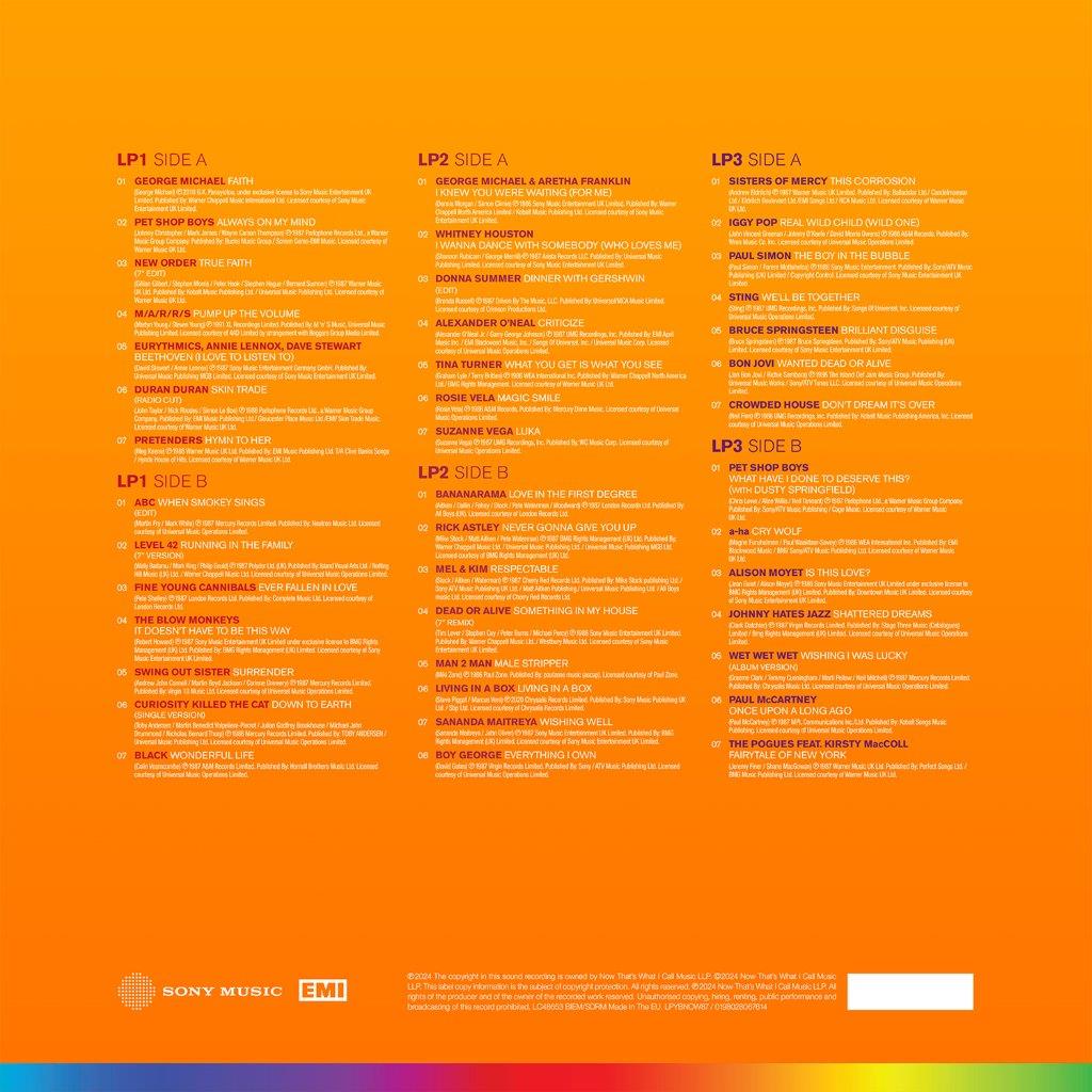 Various Artists - NOW Yearbook 1987 [3LP Translucent Orange Vinyl]