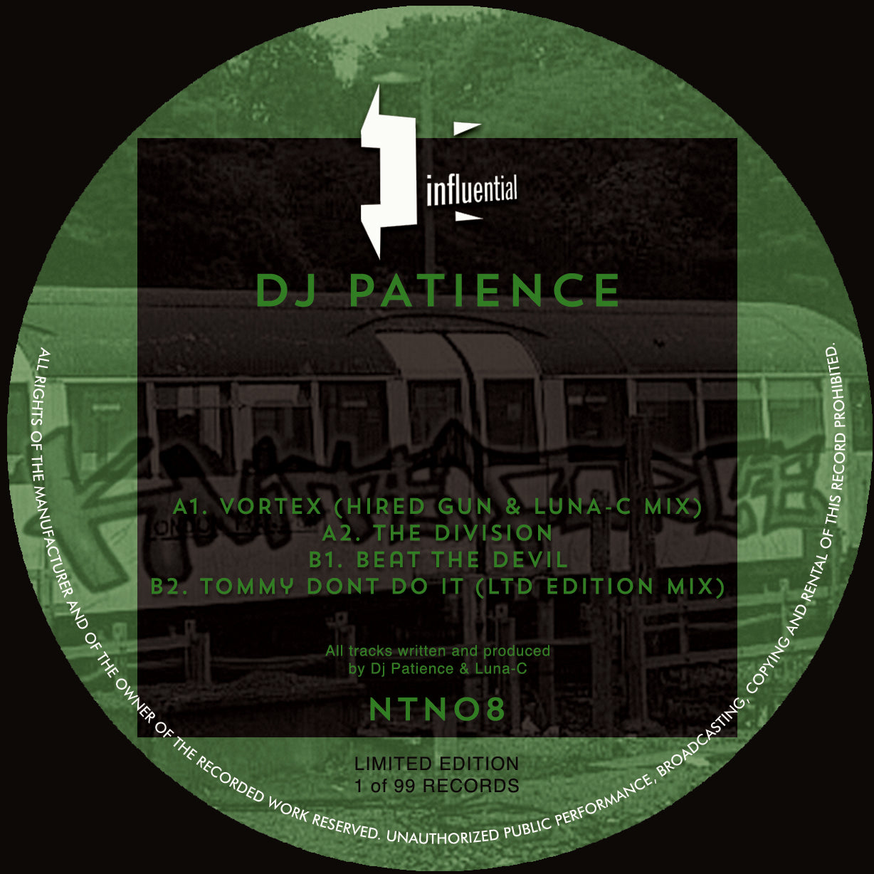 Dj Patience - Vortex Remix EP (Clear Green Vinyl)