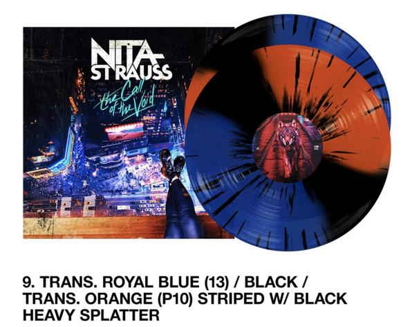 Nita Strauss – The Call of the Void [Trans Royal Blue, Black, Orange Striped with Black Heavy Splatter 2LP]