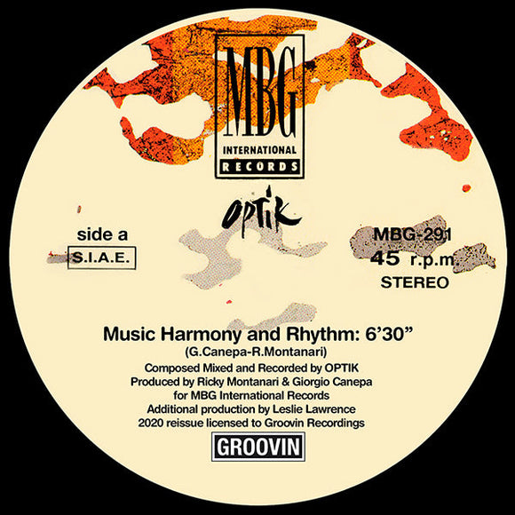 Optik - Music Harmony and Rhythm [Repress]
