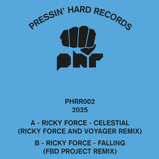Ricky Force, Voyager, FBD Project - Pressin' Hard 002 Remixes (10" Blue Vinyl)