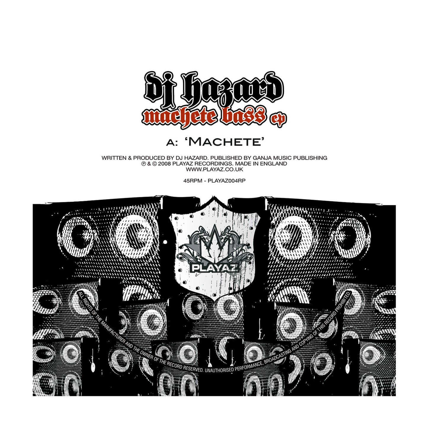 DJ Hazard - Machete Bass EP (Black Vinyl 2x12" Version)