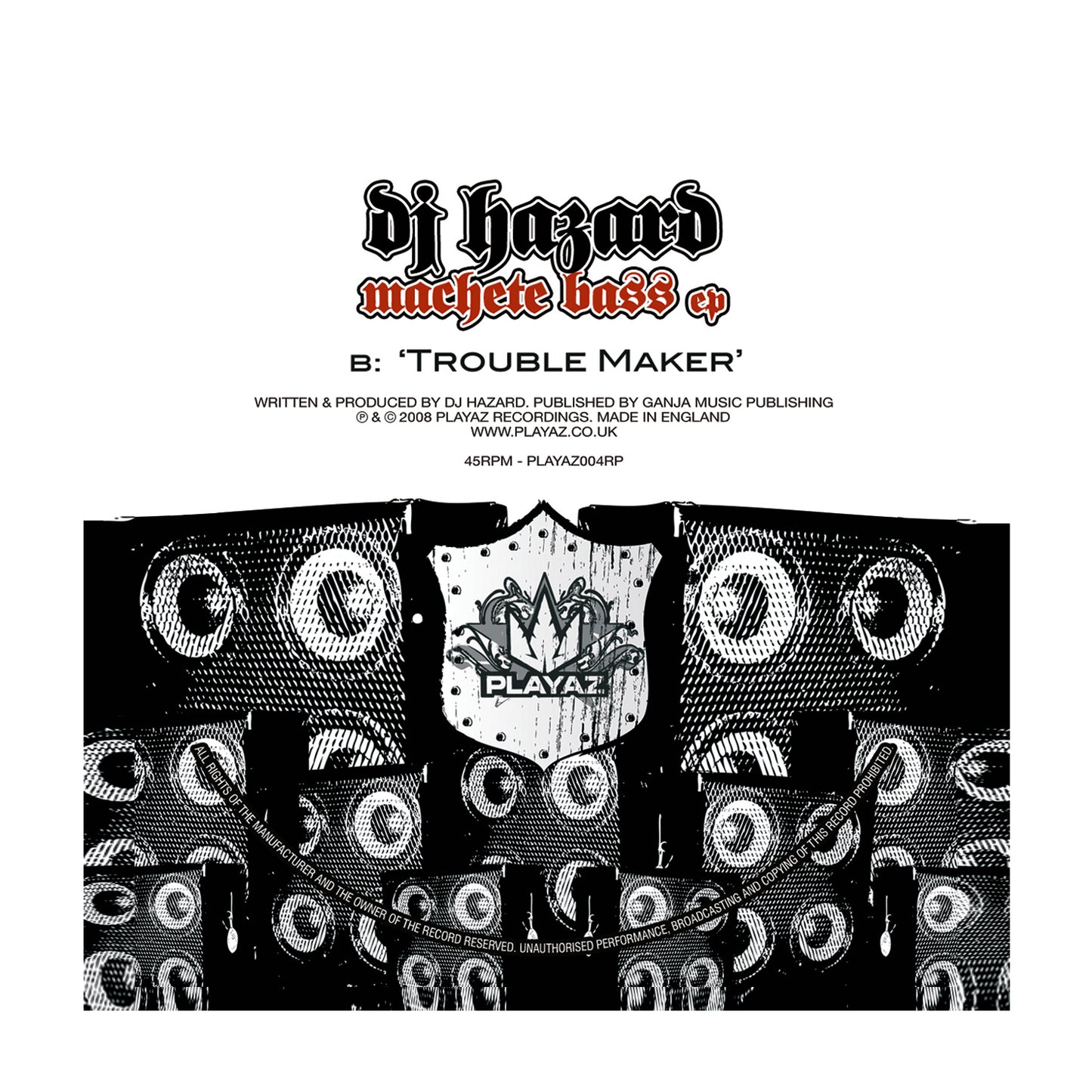 DJ Hazard - Machete Bass EP (Black Vinyl 2x12" Version)