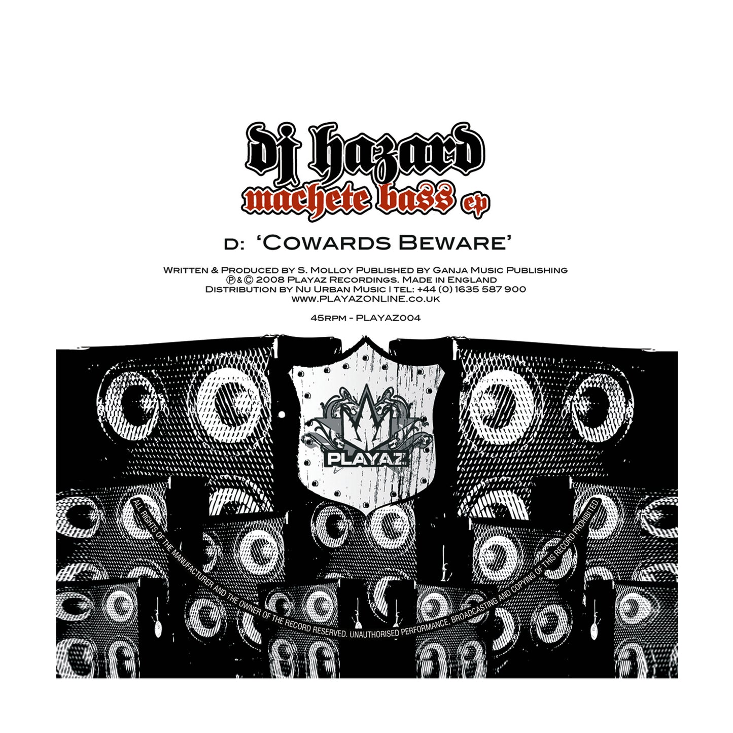 DJ Hazard - Machete Bass EP (Black Vinyl 2x12" Version)
