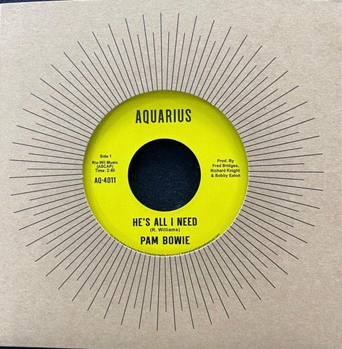 PAM BOWIE - EVERLASTING LOVE b/w HE'S ALL I NEED [7" Vinyl]