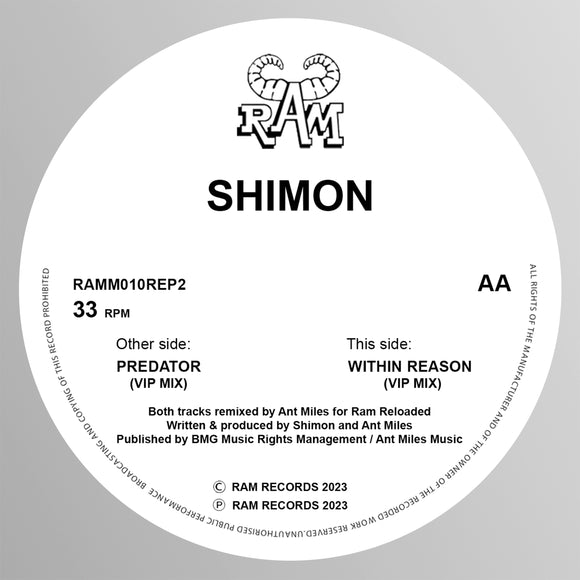 Shimon - The Predator / Within Reason (Ant Miles VIPs)