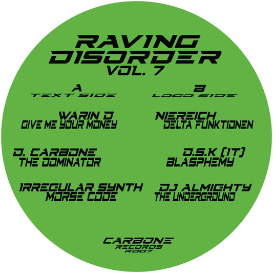 Various Artists - Raving Disorder Vol. 7 [transparent green vinyl]