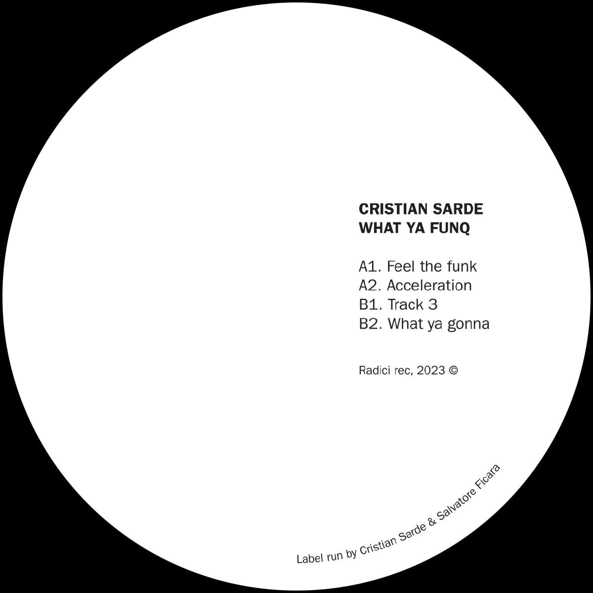 Cristian Sarde - What Ya Funq [vinyl only]