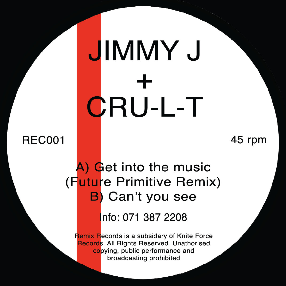 Jimmy J & Cru-L-T - Get Into The Music EP (Remastered) (Black Vinyl Edition)