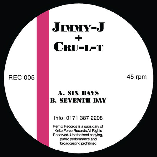 Jimmy J & Cru-L-T - Six Days EP (Clear Purple Vinyl Edition)