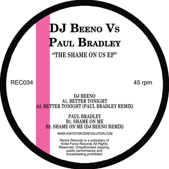 DJ Beeno Vs Paul Bradley - Shame On Us EP
