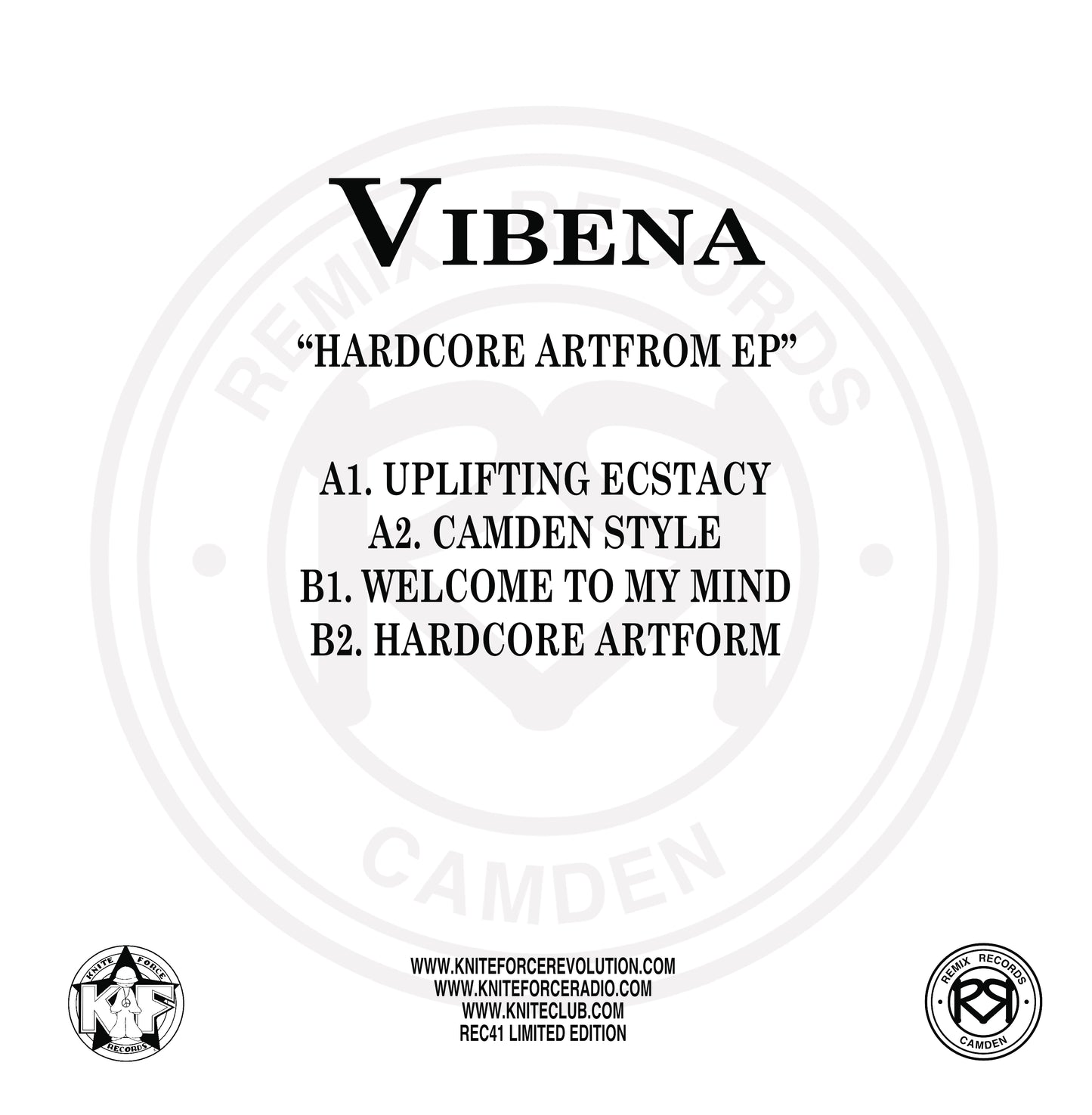 Vibena - Hardcore Artform EP (Orange Vinyl Version)