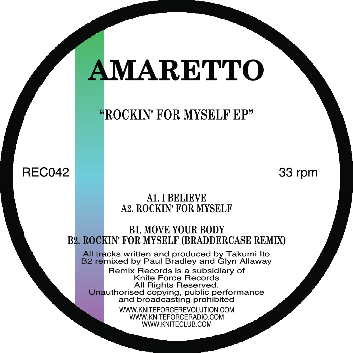 Amaretto - Rockin' For Myself EP (Turquoise Vinyl Version)