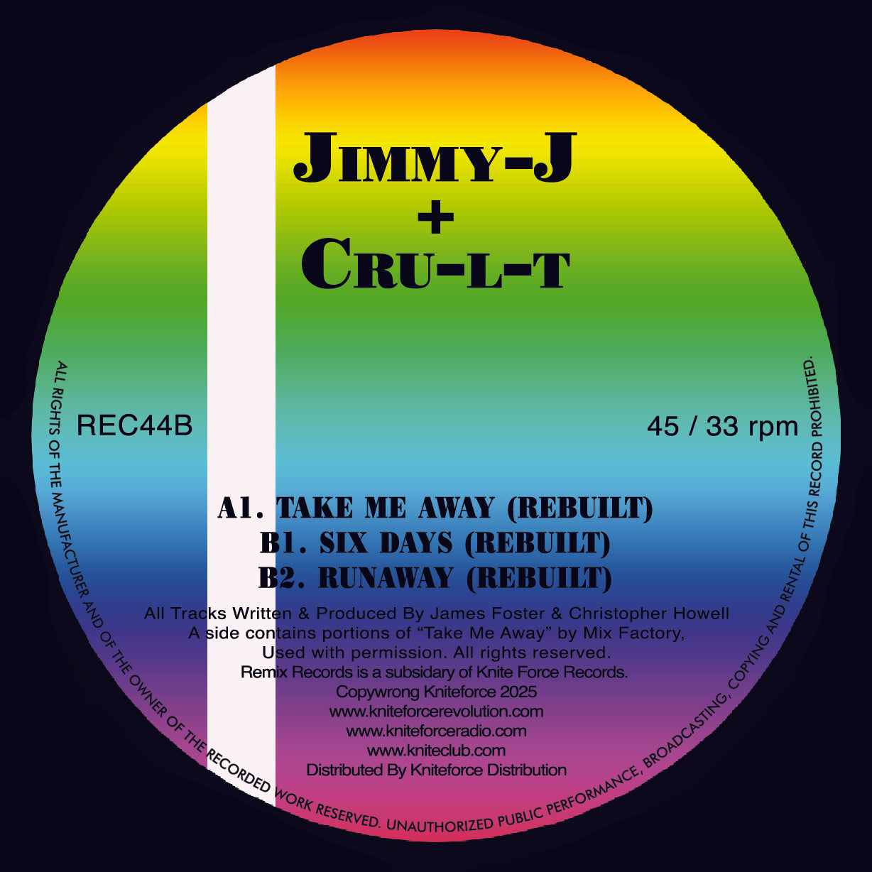 Jimmy J & Cru-L-T - The Rebuilds EP (Multi Colour Vinyl Edition)