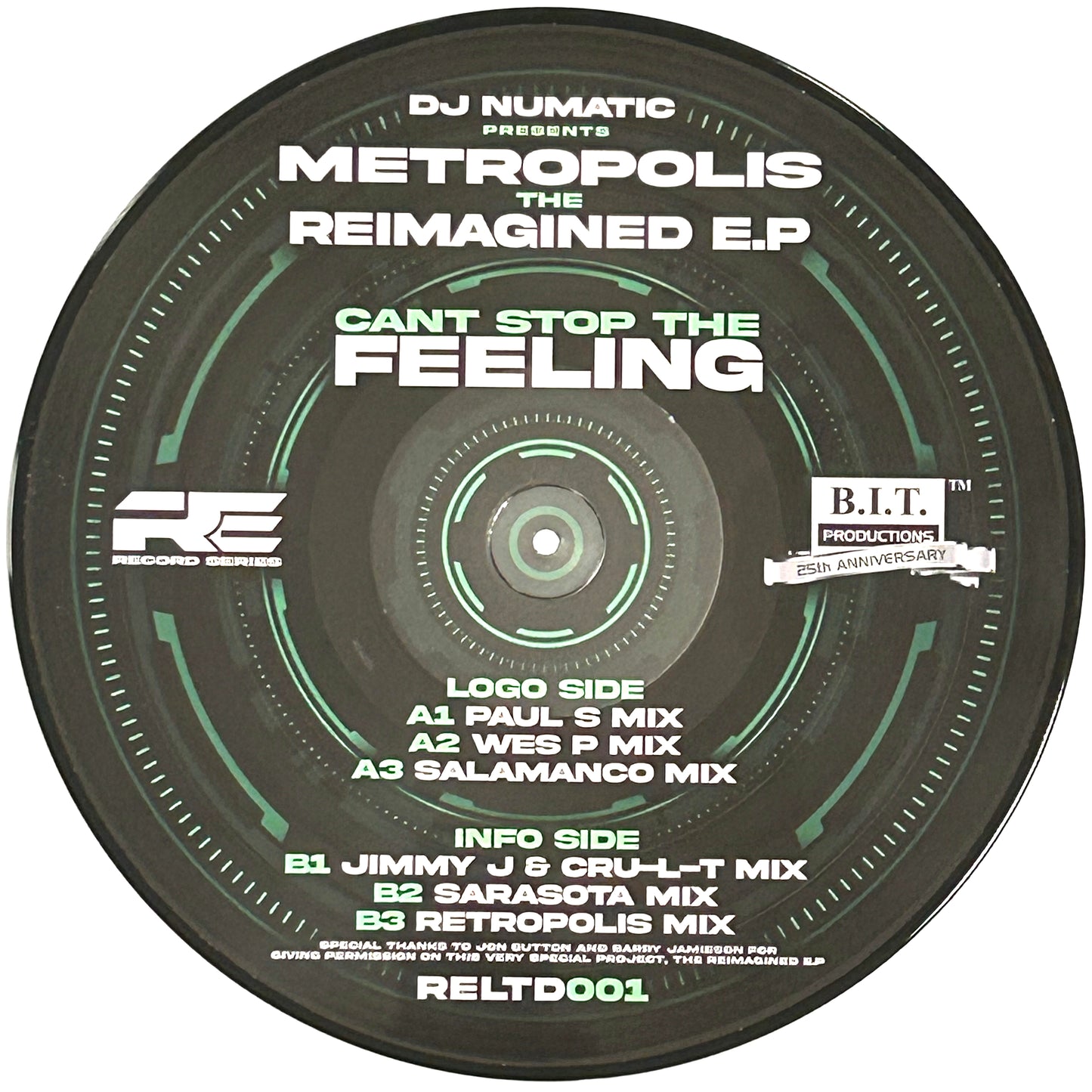 Dj Numatic - Metropolis (Reimagined) PICTURE DISC (12" Vinyl)