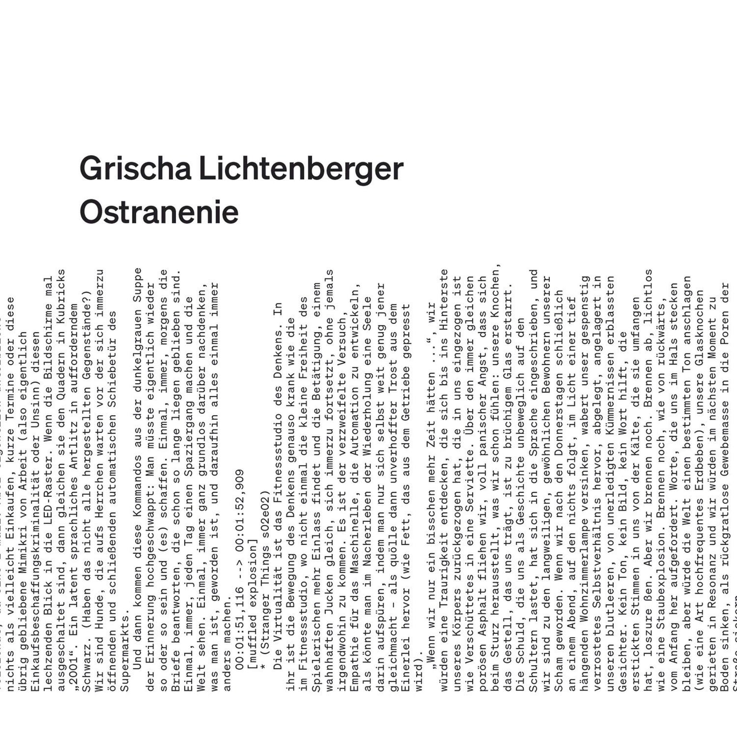 Grischa Lichtenberger - Ostranenie [CD]