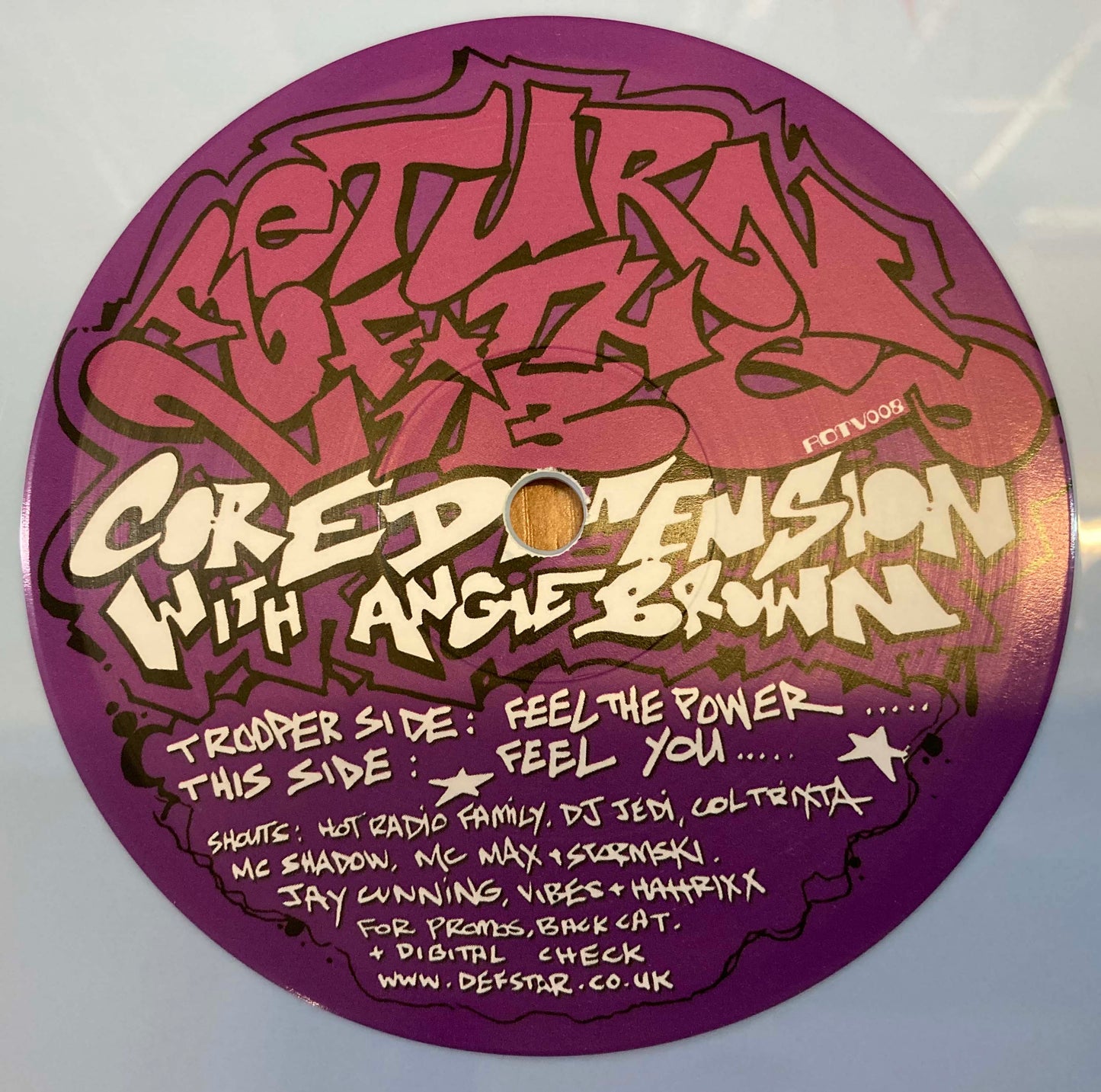 Core Dimension With Angie Brown - Feel the Power EP (Light Blue Colour Vinyl Edition)