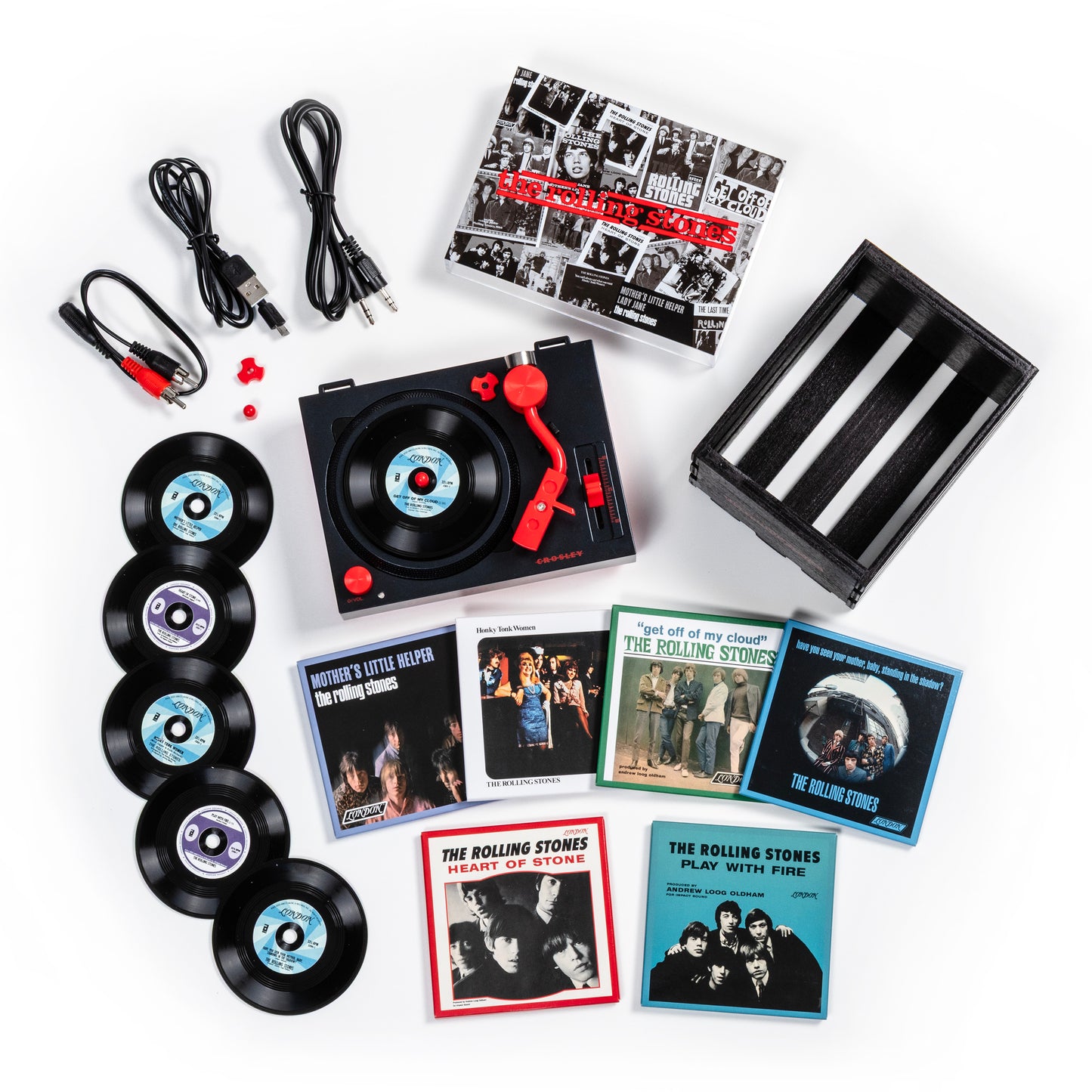 CROSLEY - Rolling Stones 3-Inch Mini Record Player With Case (Black) [RSD EXC]