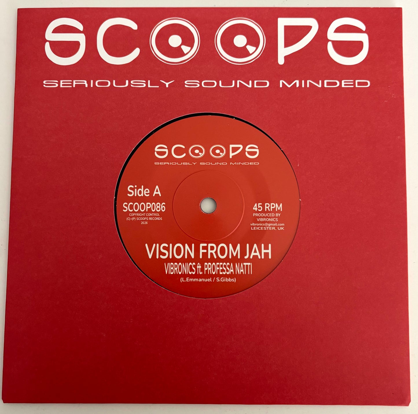 Vibronics, Professa Natti - Vision From Jah [7" Vinyl]