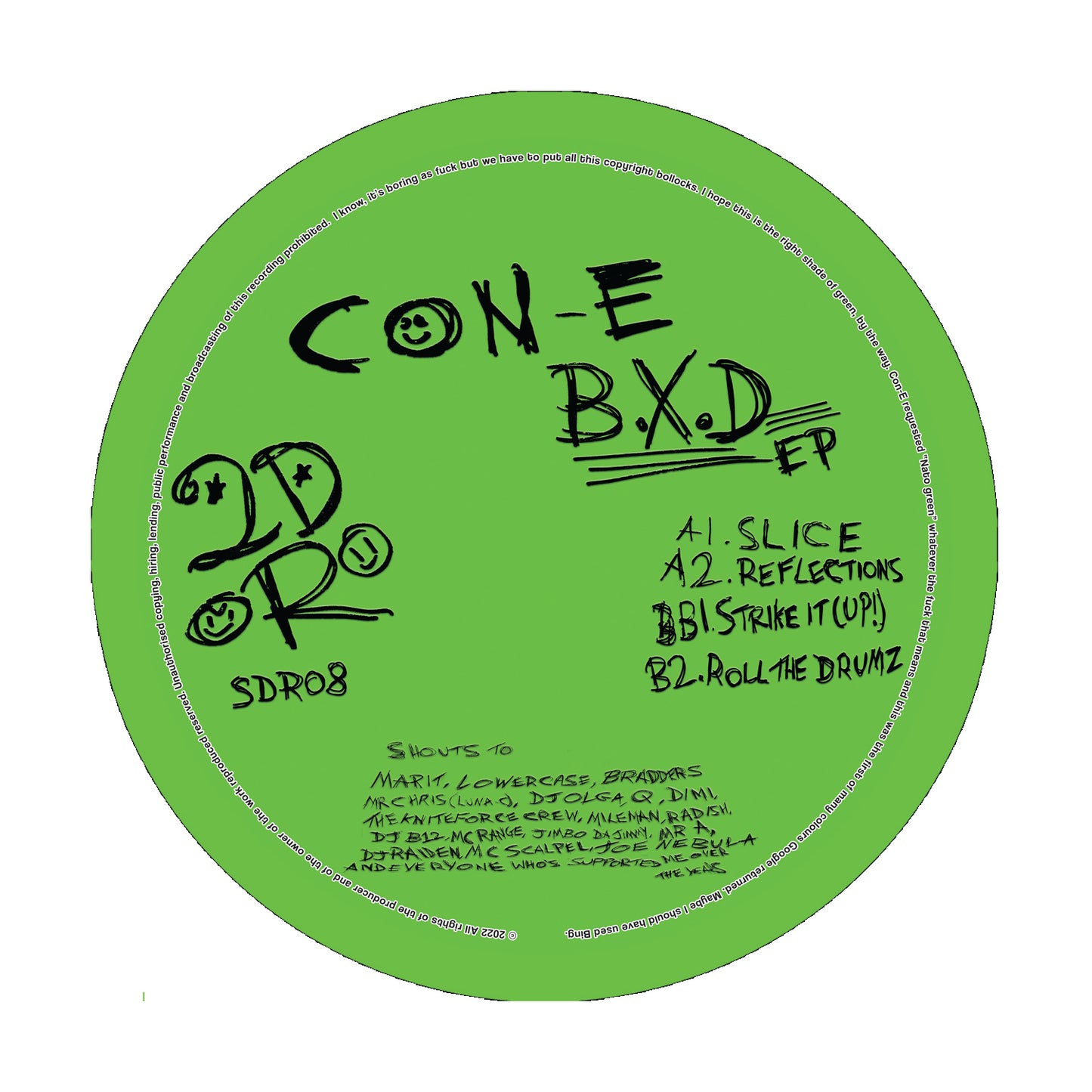 Con-E - B.X.D EP (Green Blend Vinyl)